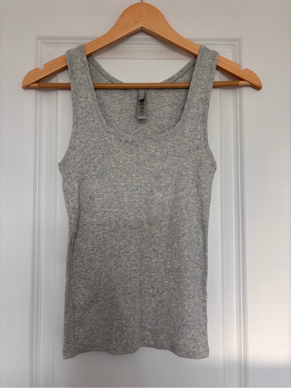 SKIMS Grey Cotton Ribbed Tank Top Size Large